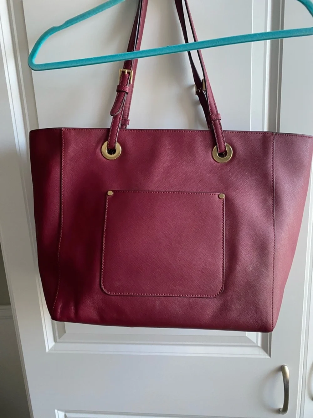 Michael Kors Burgundy Leather Large East West Walsh Shopper Tote burgundy - Picture 6 of 16